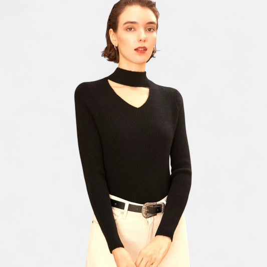 Belbo | Wool Slim Fit Stretch Sweater for Women
