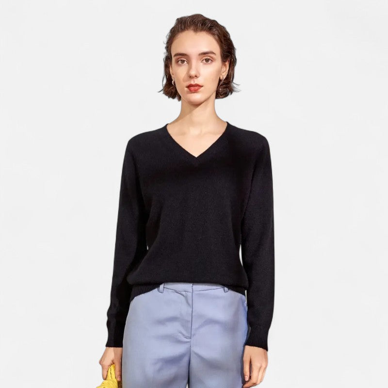 Belbo | Elegant V-Neck Pullover Sweater for Women