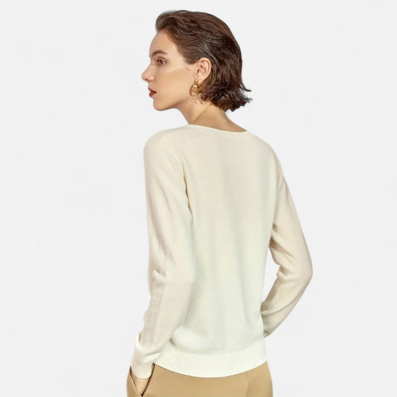 Belbo | Elegant V-Neck Pullover Sweater for Women