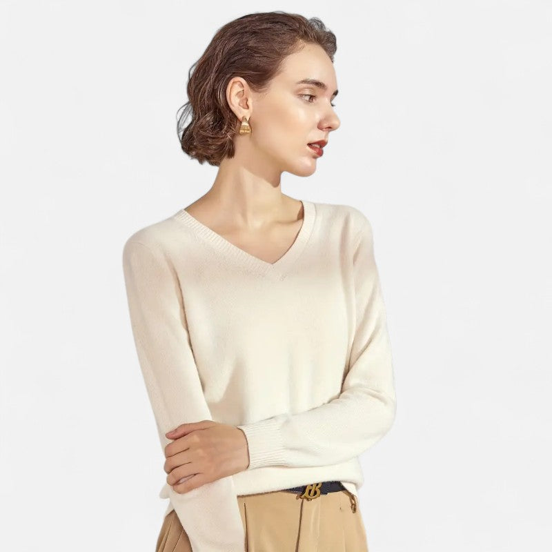 Belbo | Elegant V-Neck Pullover Sweater for Women
