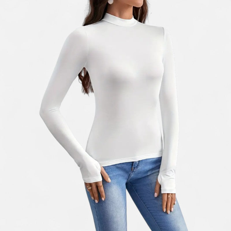 Belbo | Women's Slim Fit Turtleneck Long Sleeve T-Shirt