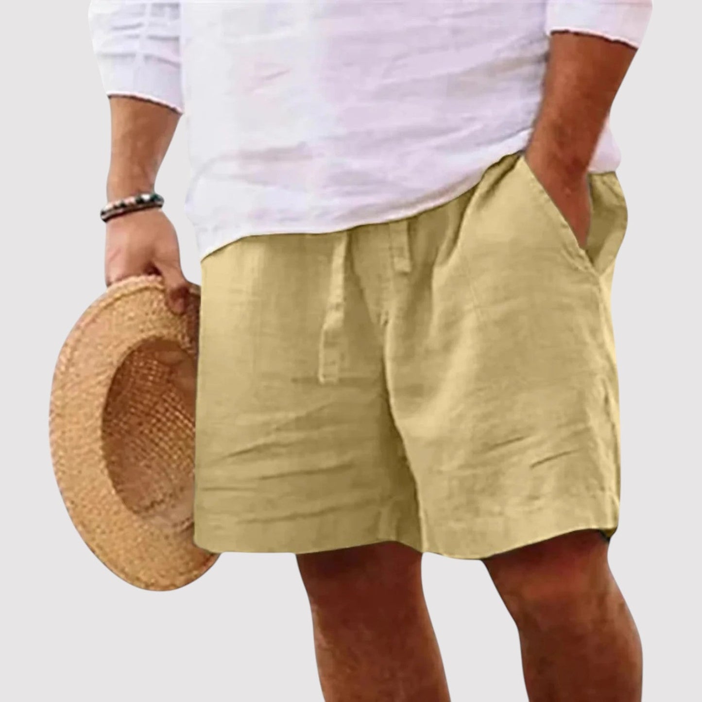 Belbo | Men's Premium Pure Linen Comfortable Tailored Shorts