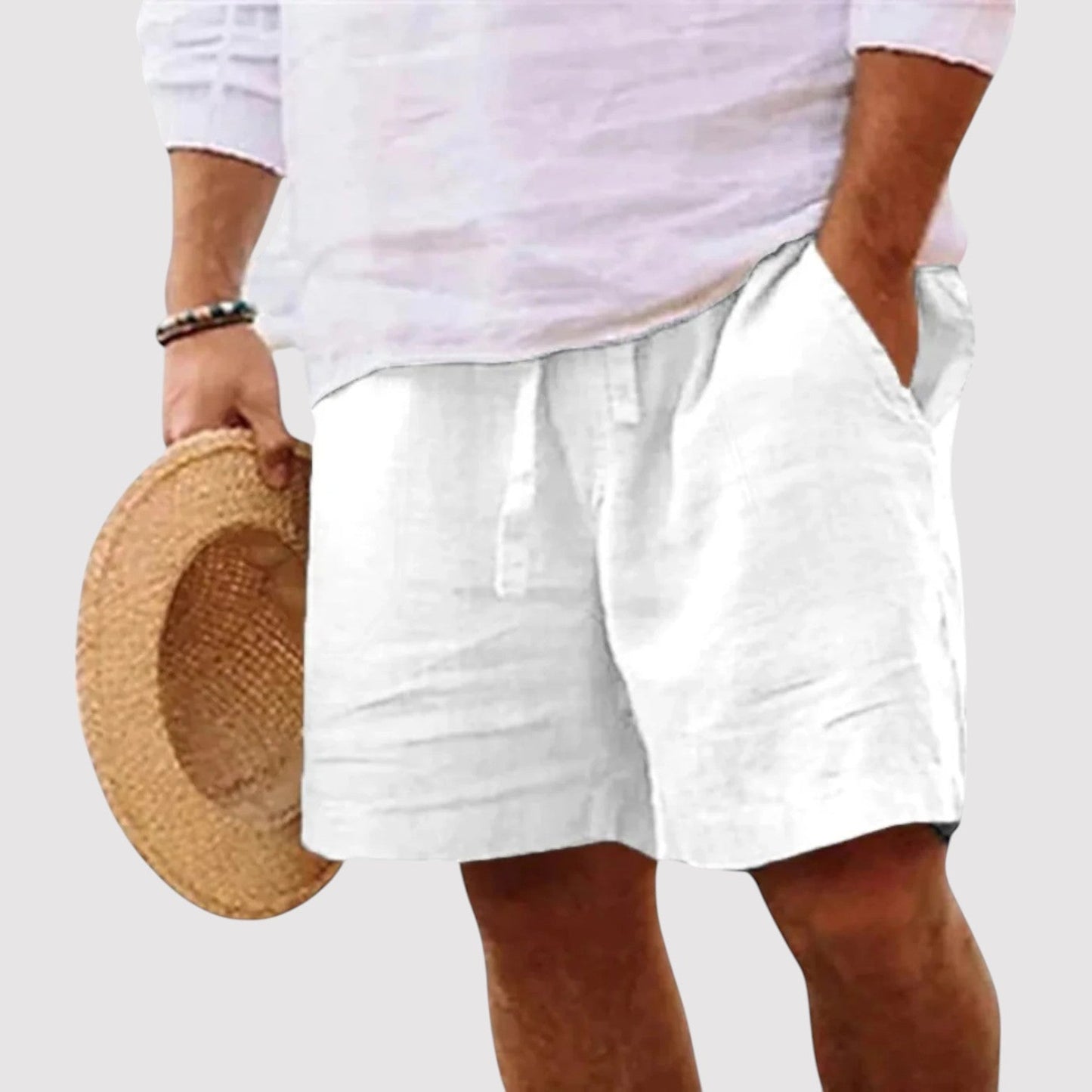 Belbo | Men's Premium Pure Linen Comfortable Tailored Shorts