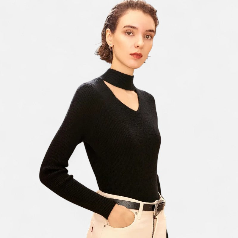 Belbo | Wool Slim Fit Stretch Sweater for Women