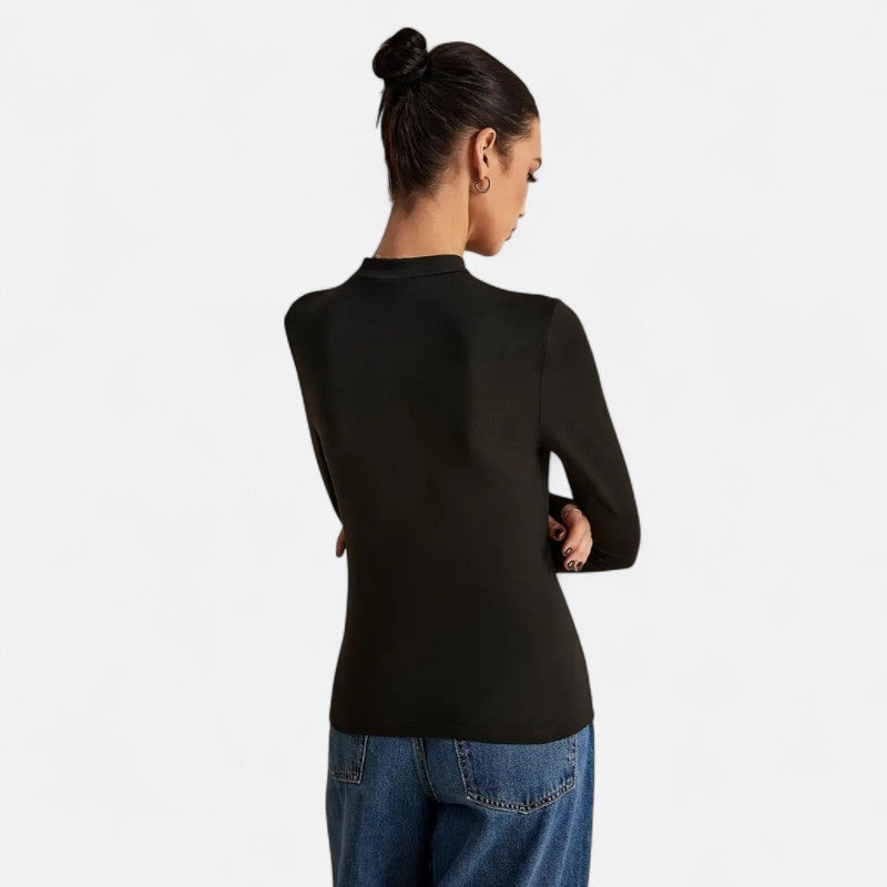 Belbo | Women's Slim Fit Turtleneck Long Sleeve T-Shirt