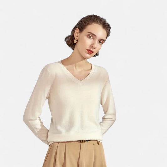 Belbo | Elegant V-Neck Pullover Sweater for Women