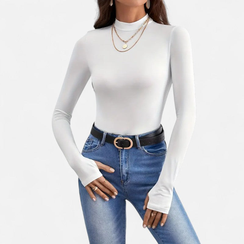Belbo | Women's Slim Fit Turtleneck Long Sleeve T-Shirt