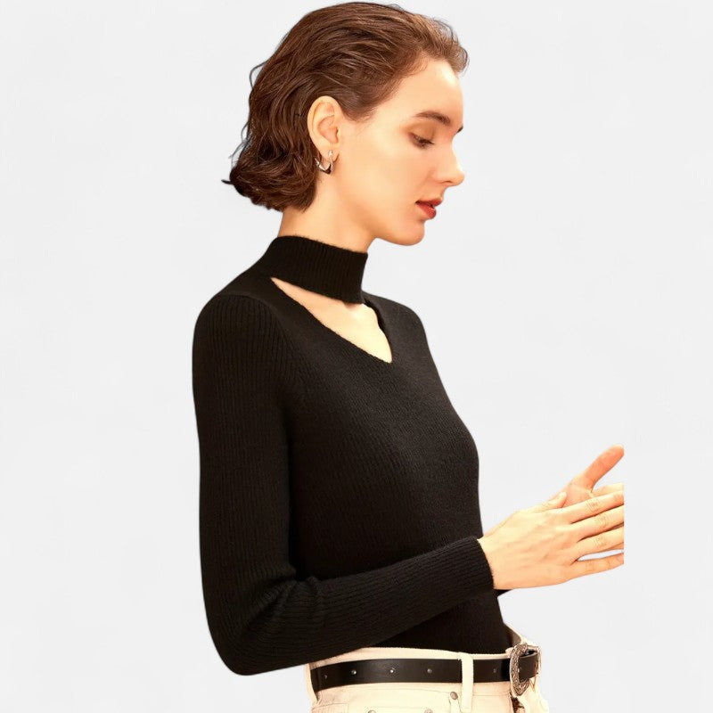 Belbo | Wool Slim Fit Stretch Sweater for Women