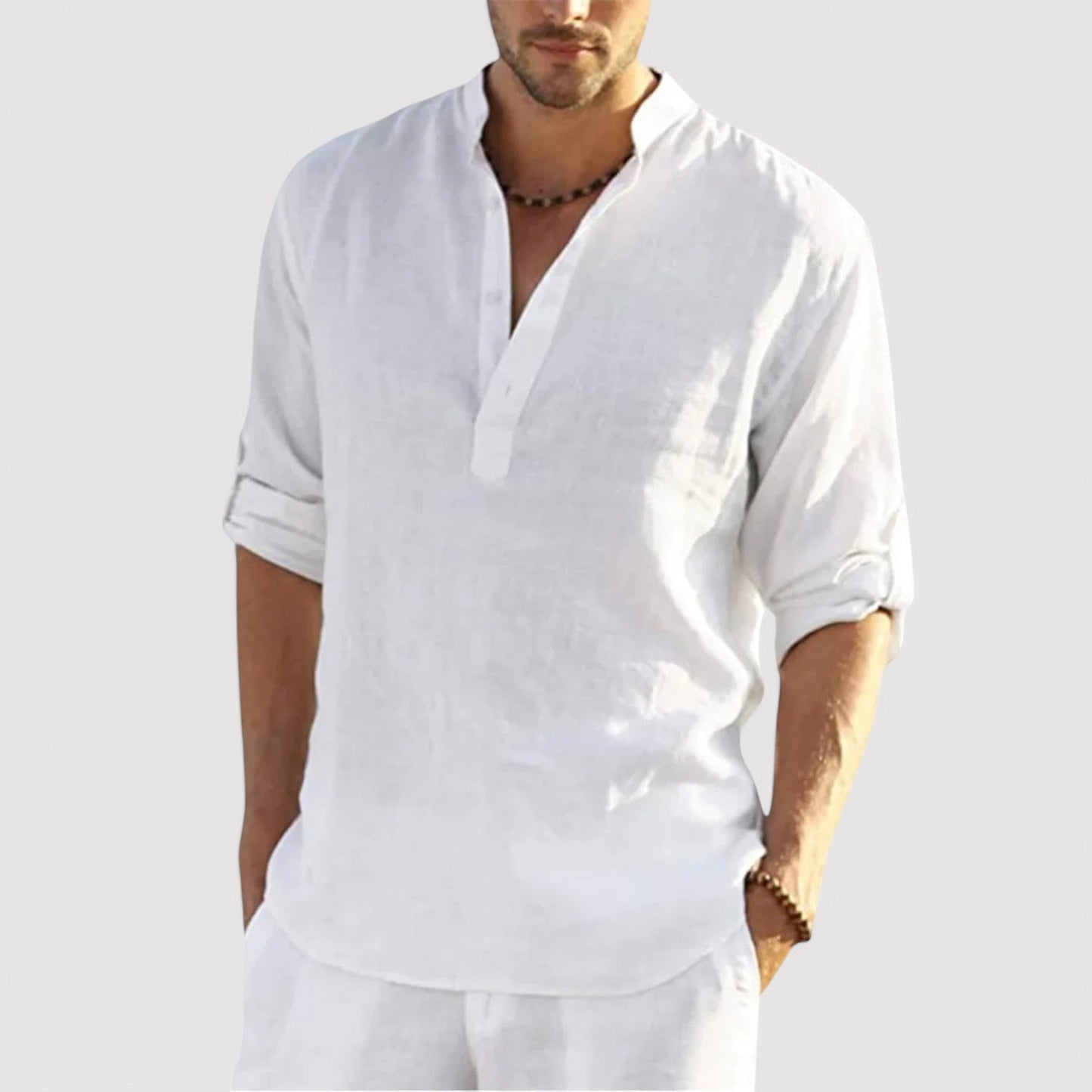 Belbo | Men's Pure Linen Shirt Long Sleeve Shirt