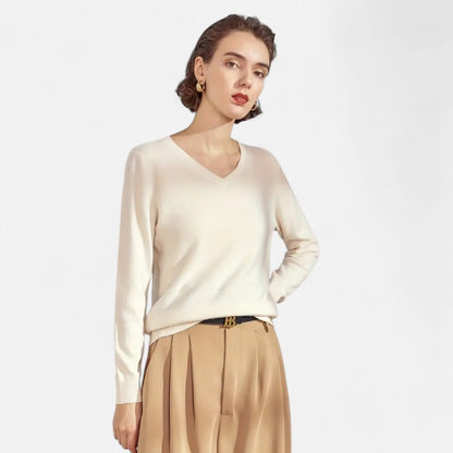 Belbo | Elegant V-Neck Pullover Sweater for Women