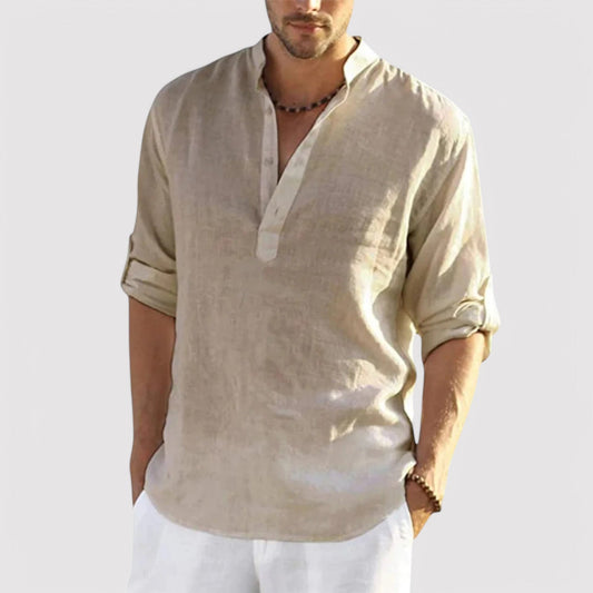 Belbo | Men's Pure Linen Shirt Long Sleeve Shirt