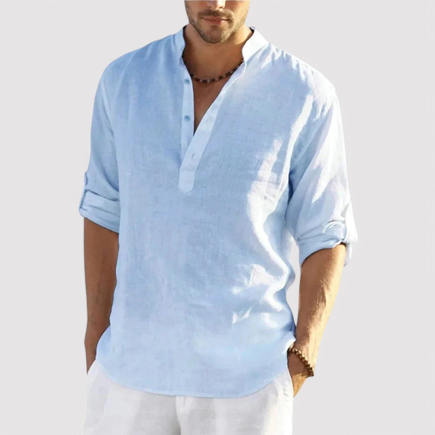 Belbo | Men's Pure Linen Shirt Long Sleeve Shirt