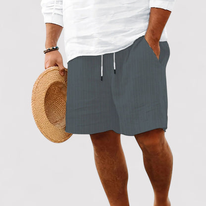 Belbo | Men's Casual Comfortable Premium Striped Pure Linen Shorts