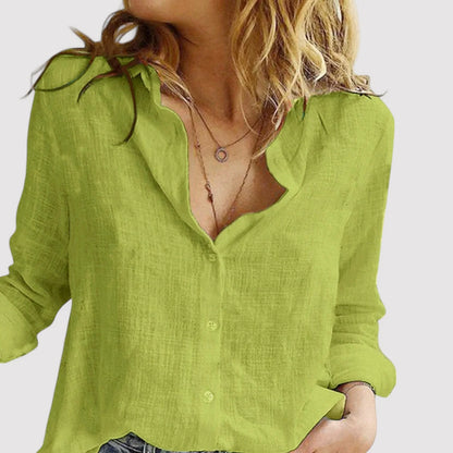 Belbo | Women's Premium Pure Linen Long Sleeve Shirt