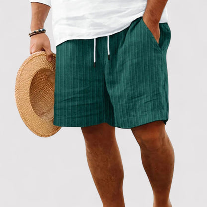 Belbo | Men's Casual Comfortable Premium Striped Pure Linen Shorts