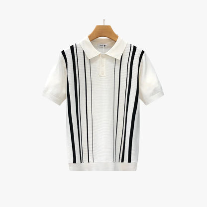 Belbo | Men's Premium Old Money Striped Knit Polo