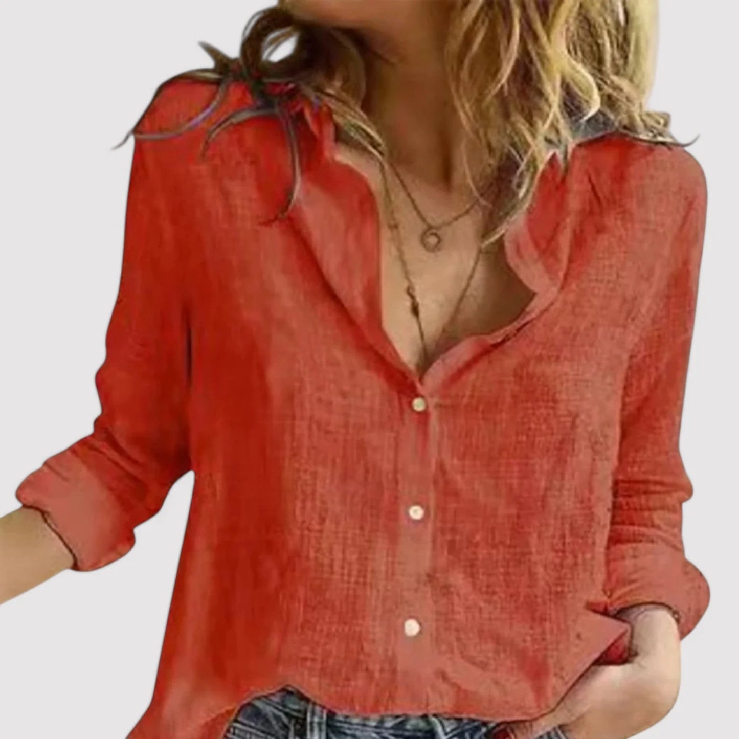 Belbo | Women's Premium Pure Linen Long Sleeve Shirt