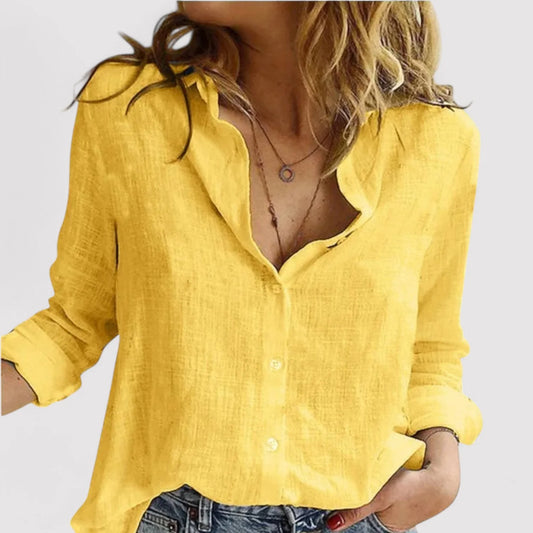 Belbo | Women's Premium Pure Linen Long Sleeve Shirt